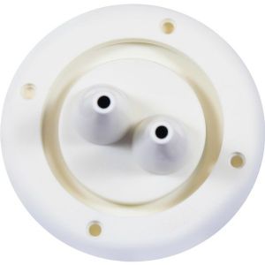 Twin Cable Gaiter / Grommet 105mm OD White (click for enlarged image)